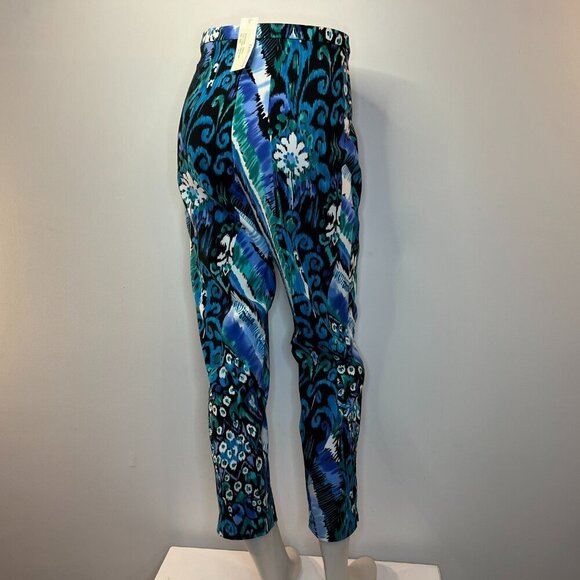 Fashionista Women's Blue/Green/Purple Dress Pant - Size 10 - NWT - Picture 4 of 5